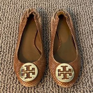 Tory Burch Snakeskin Flats